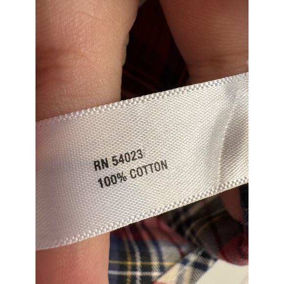 Gap Baby Button Down 3-6M Plaid Multicolor Long Sleeve Shirt with Pockets #152 - Picture 7 of 14